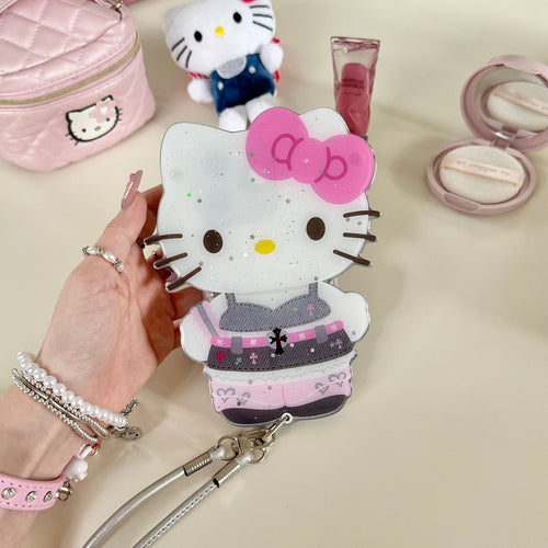 Cute Croxin HK makeup mirror lanyard for iPhone