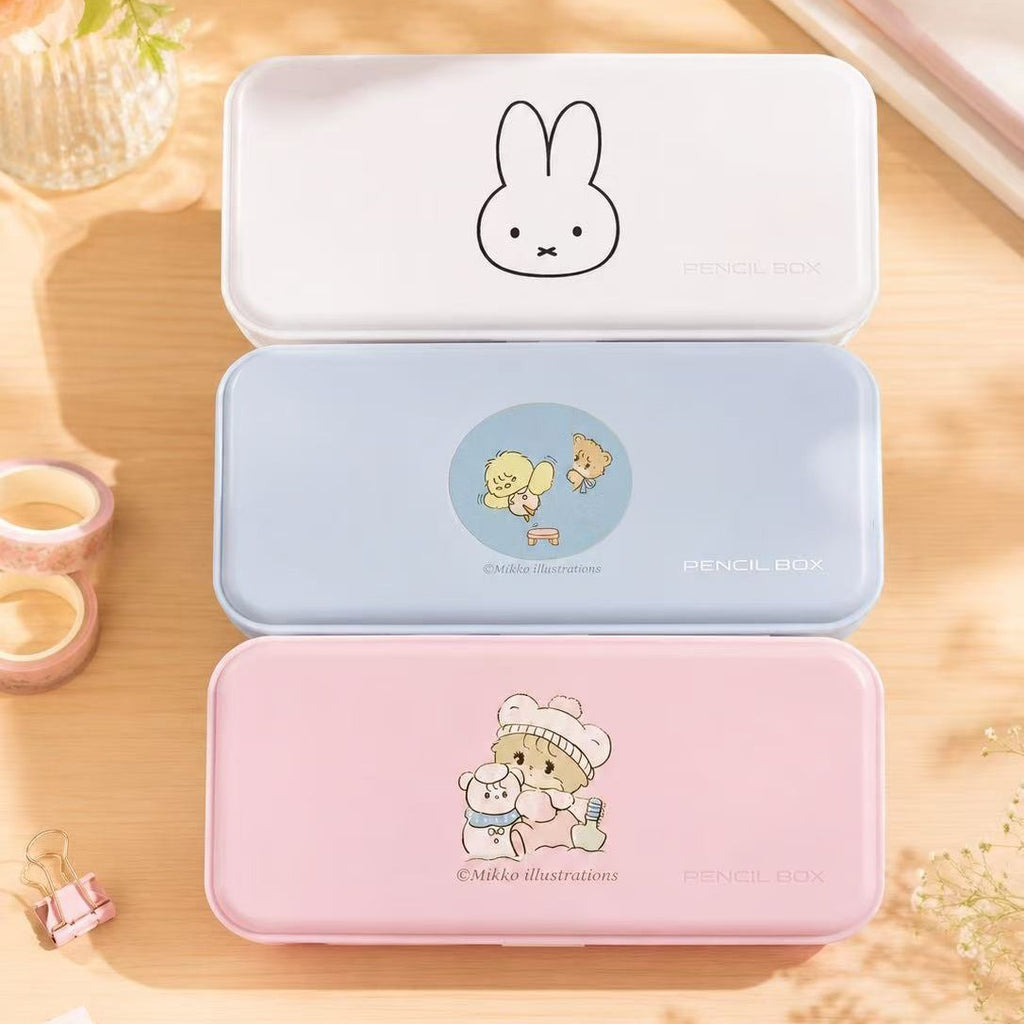 Mikko/Miffy Cosmetics Storage Box Dresser Desktop Large Capacity Makeup Brush Lipstick Eyeshadow Puff Student