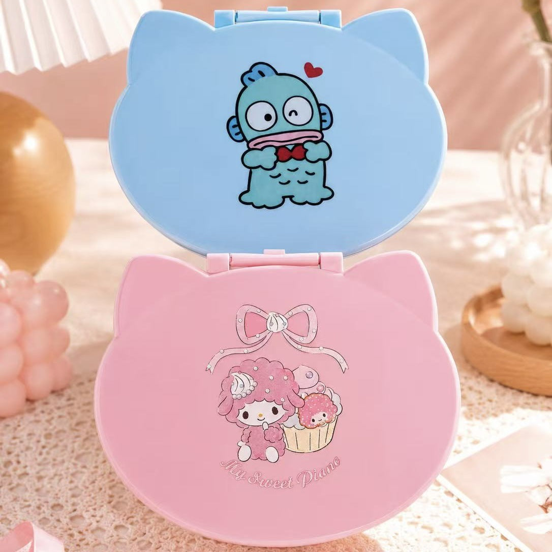 Fish man / Sweet piano storage box High value with mirror storage box Handmade DIY jewelry box Jewelry storage grid box