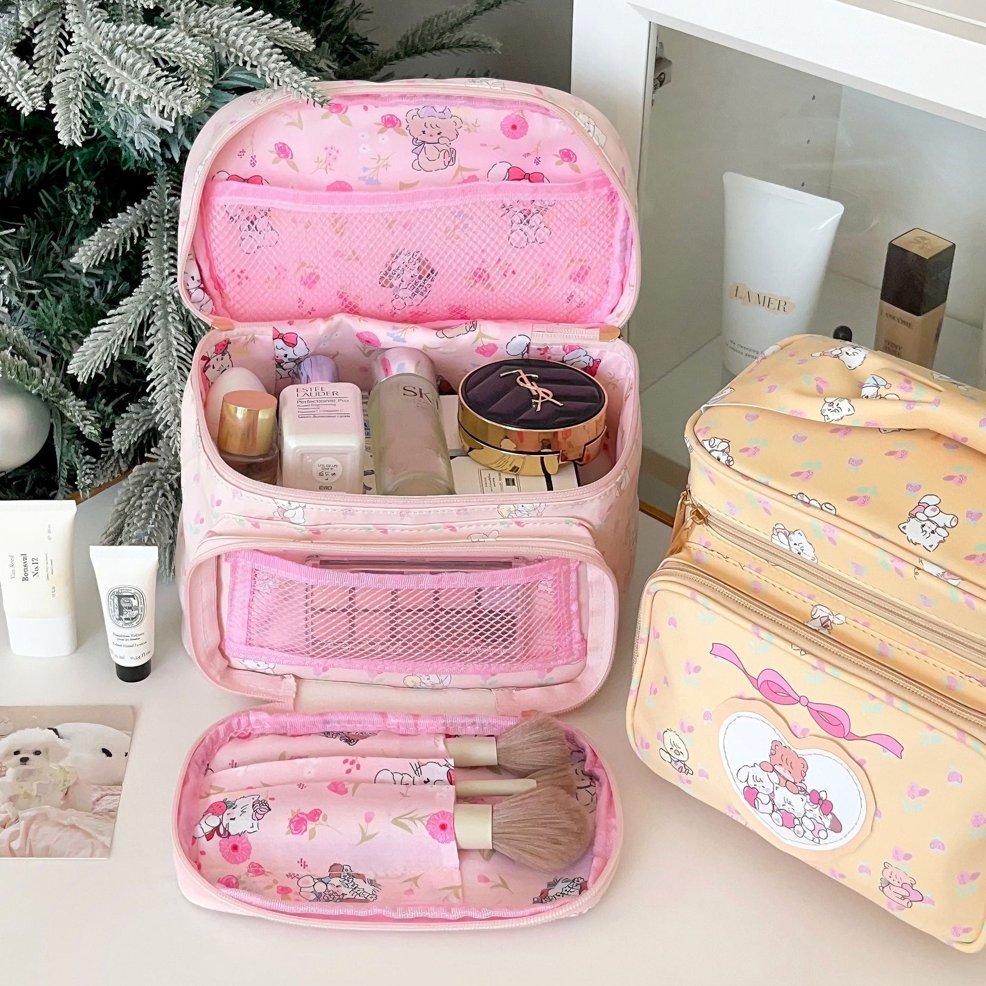 New cute princess cosmetic bag female mikko girl heart storage bag large capacity travel square portable