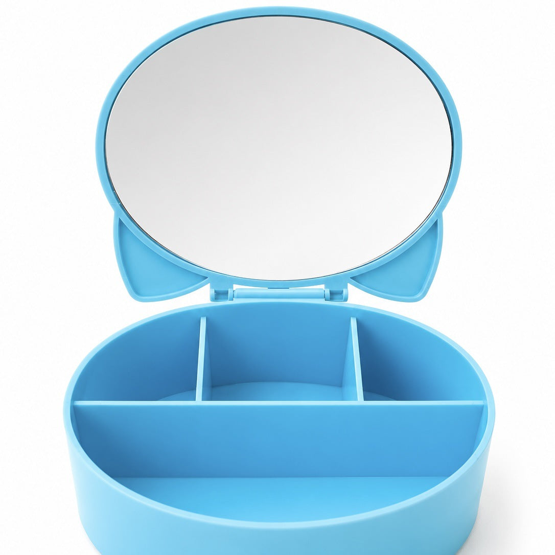 Fish man / Sweet piano storage box High value with mirror storage box Handmade DIY jewelry box Jewelry storage grid box