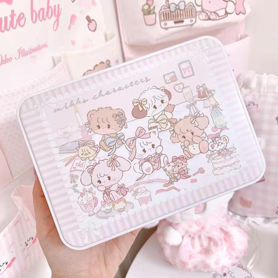 Cute Mikko storage box candy photo headrope finishing girl heart small card sticker material storage