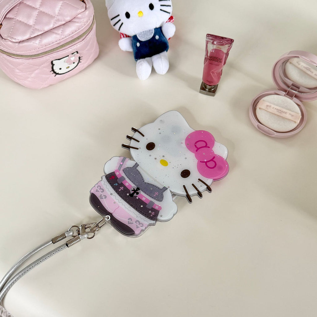 Cute Croxin HK makeup mirror lanyard for iPhone