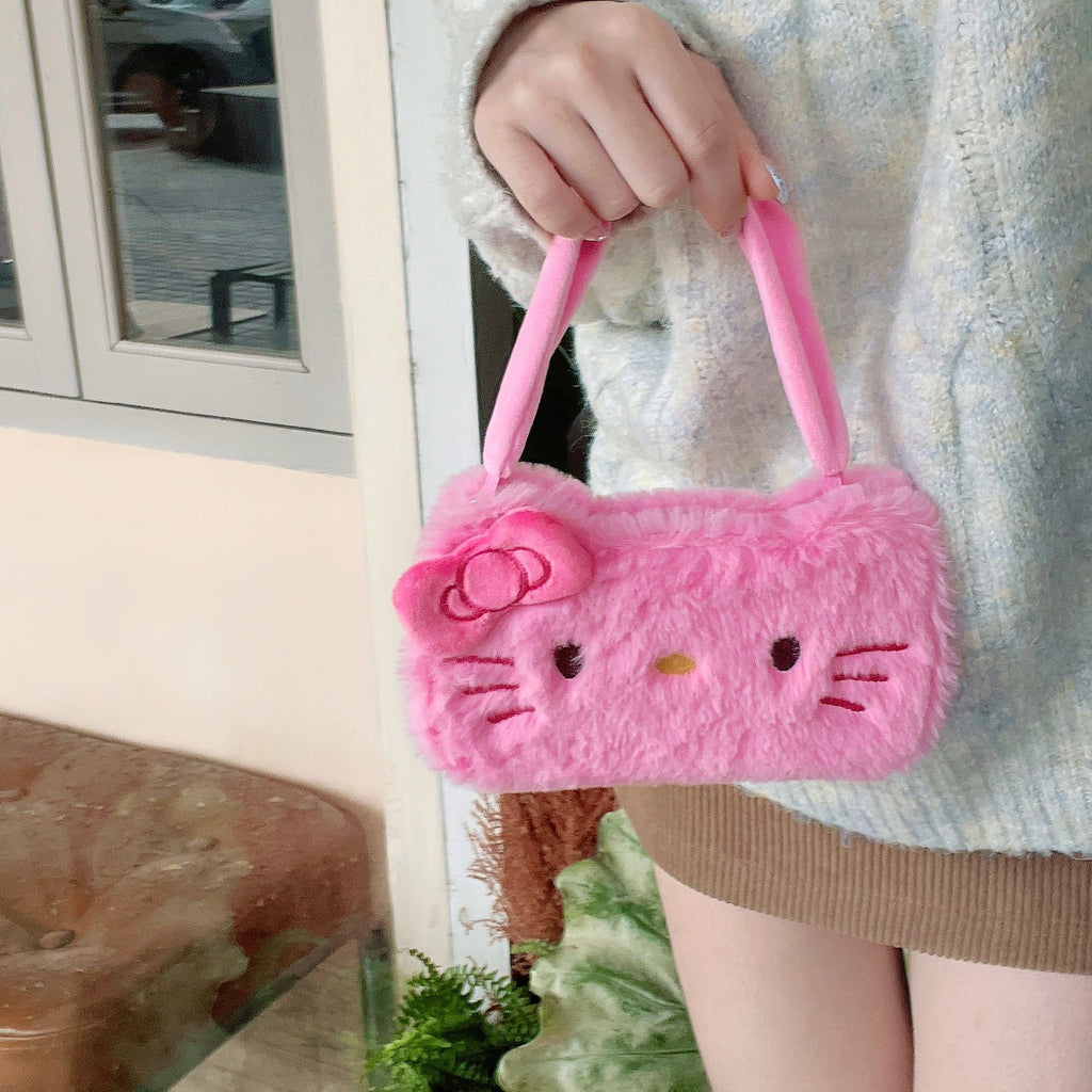 Plush rose red HK flip tote bag design for iPhone