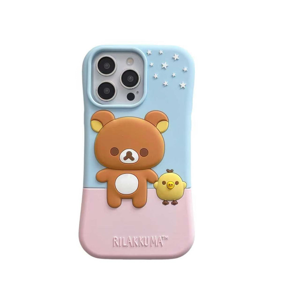 Cartoon cute small waist Kuma iphone case