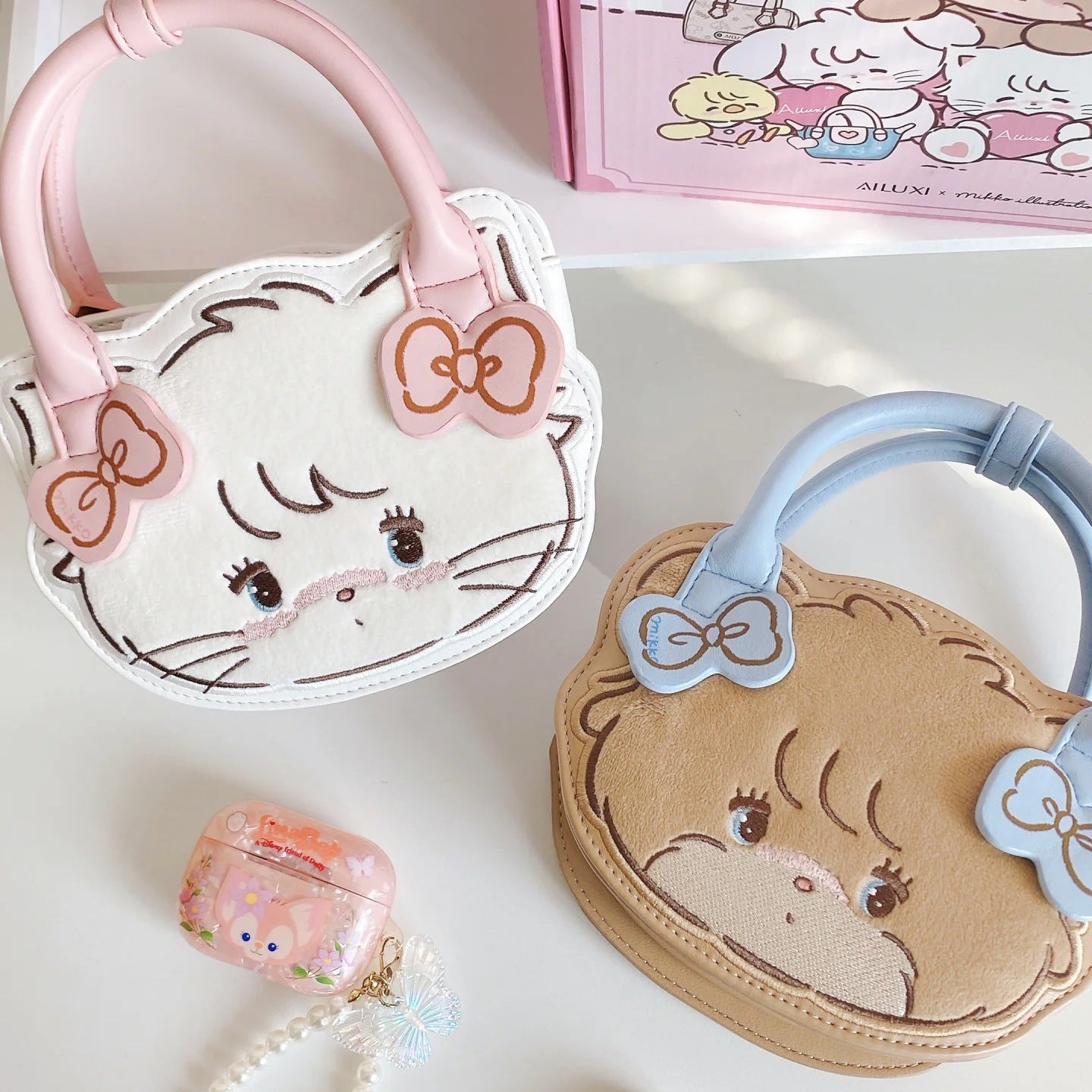 Cute mikko doll handbag girly heart large capacity messenger bag high value versatile shoulder bag hand bag