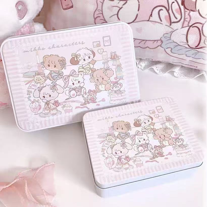 Cute Mikko storage box candy photo headrope finishing girl heart small card sticker material storage
