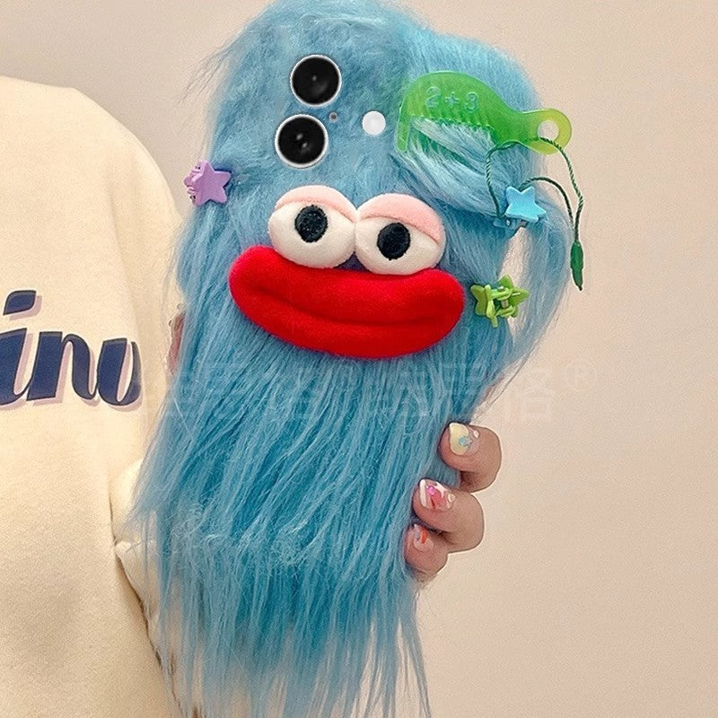Plush fish man design phone case for iphone