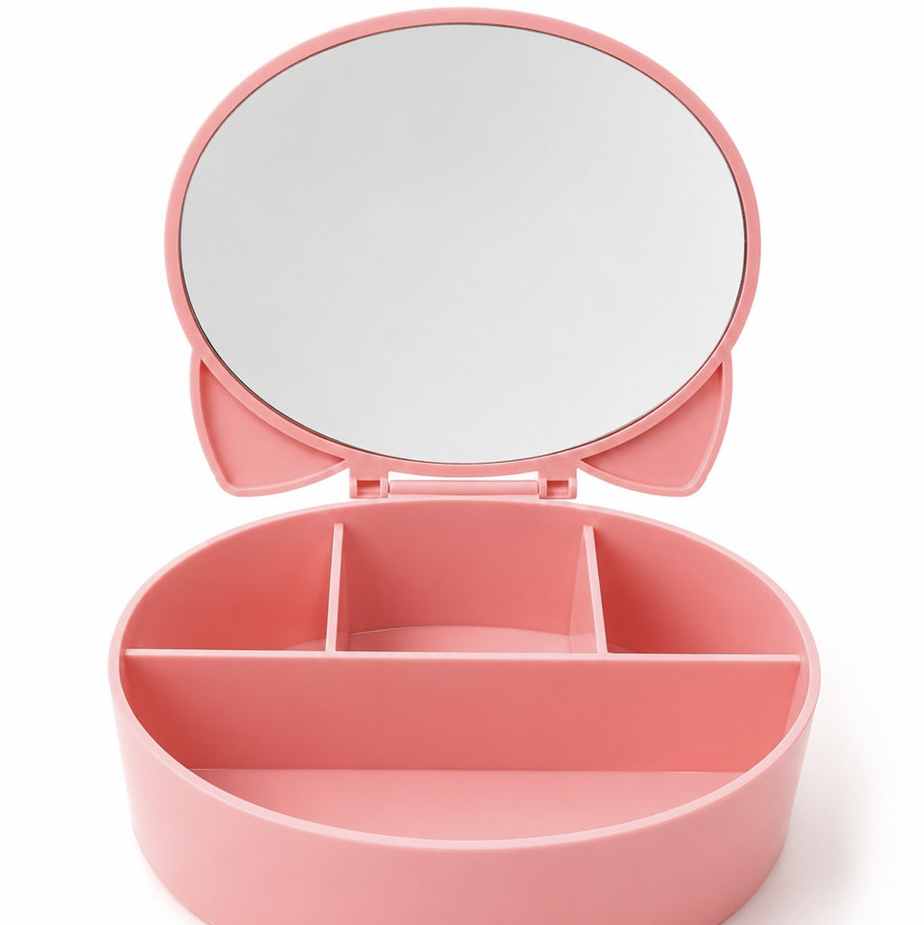 Fish man / Sweet piano storage box High value with mirror storage box Handmade DIY jewelry box Jewelry storage grid box