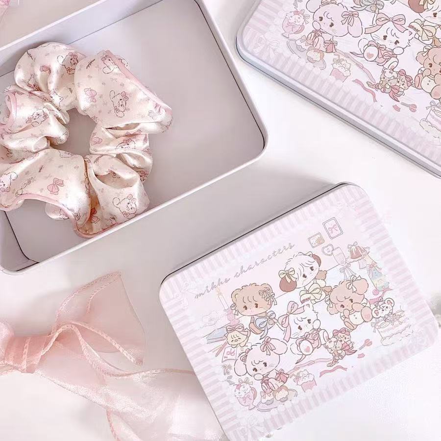 Cute Mikko storage box candy photo headrope finishing girl heart small card sticker material storage
