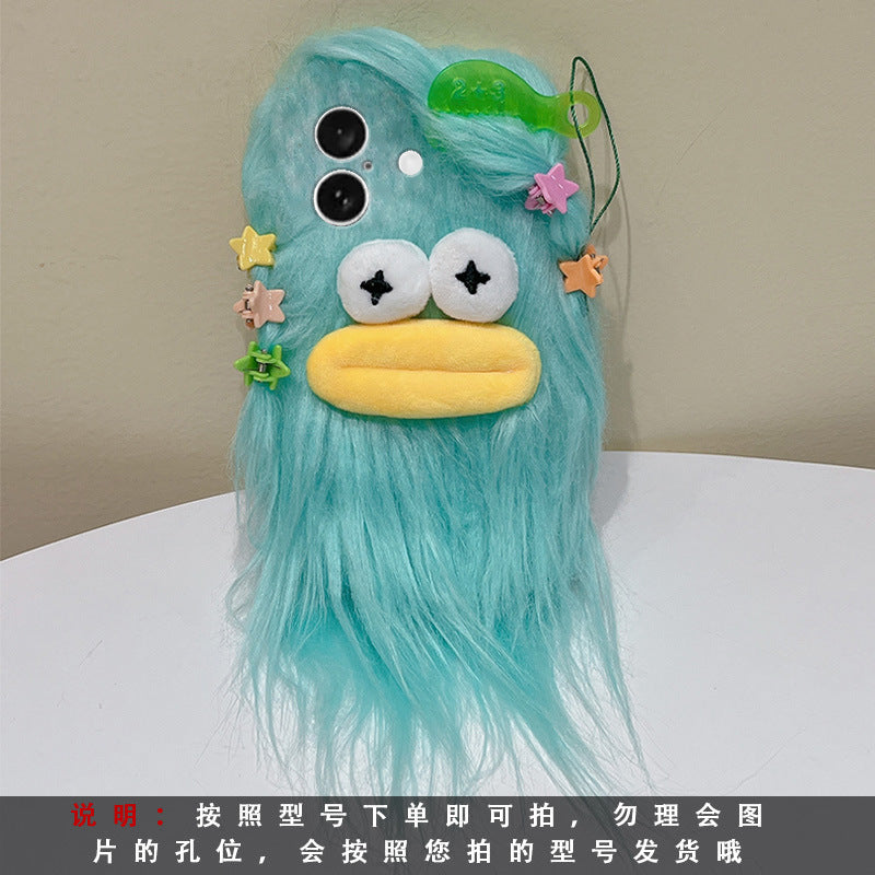 Plush fish man design phone case for iphone
