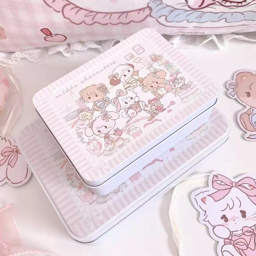 Cute Mikko storage box candy photo headrope finishing girl heart small card sticker material storage