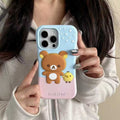 Cartoon cute small waist Kuma iphone case