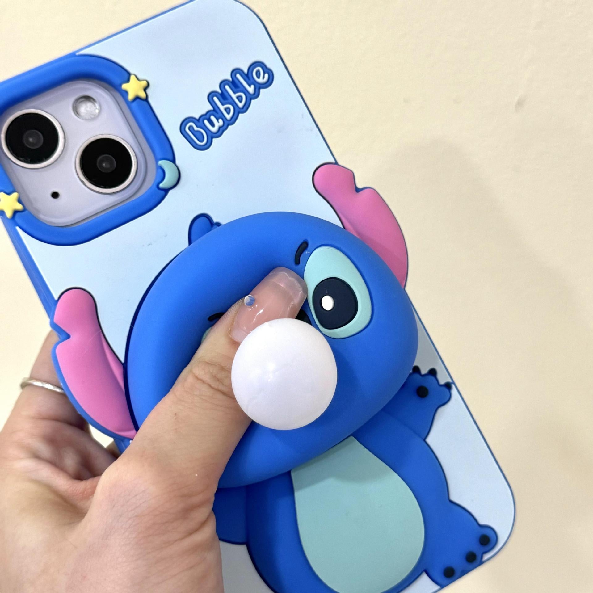 Unzip Press Blow Bubble Stitch Creative Soft Silicone Phone Case