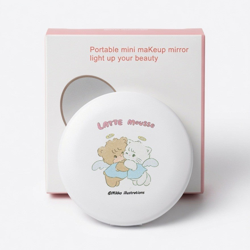 Mikko mini pocket double-sided vanity mirror portable body mirror flip-top vanity mirror small mirror triple magnifying glass
