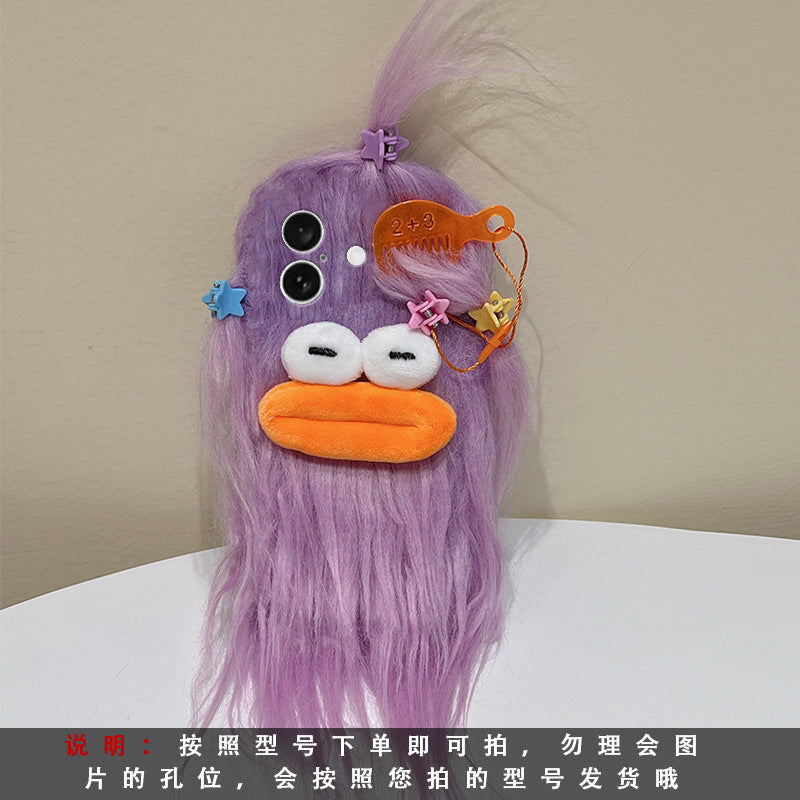 Plush fish man design phone case for iphone