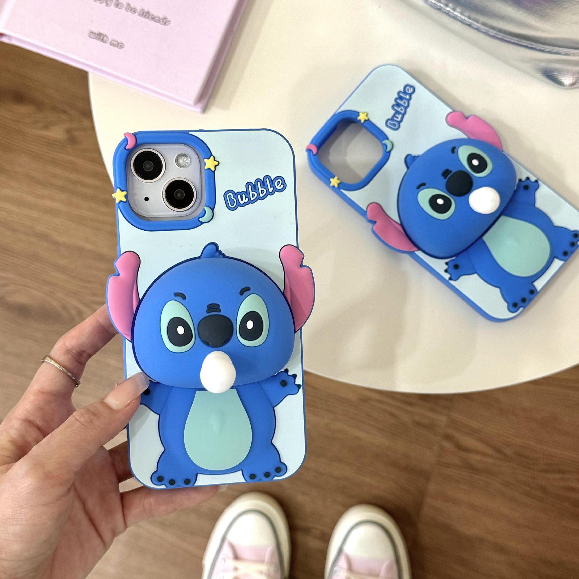 Unzip Press Blow Bubble Stitch Creative Soft Silicone Phone Case