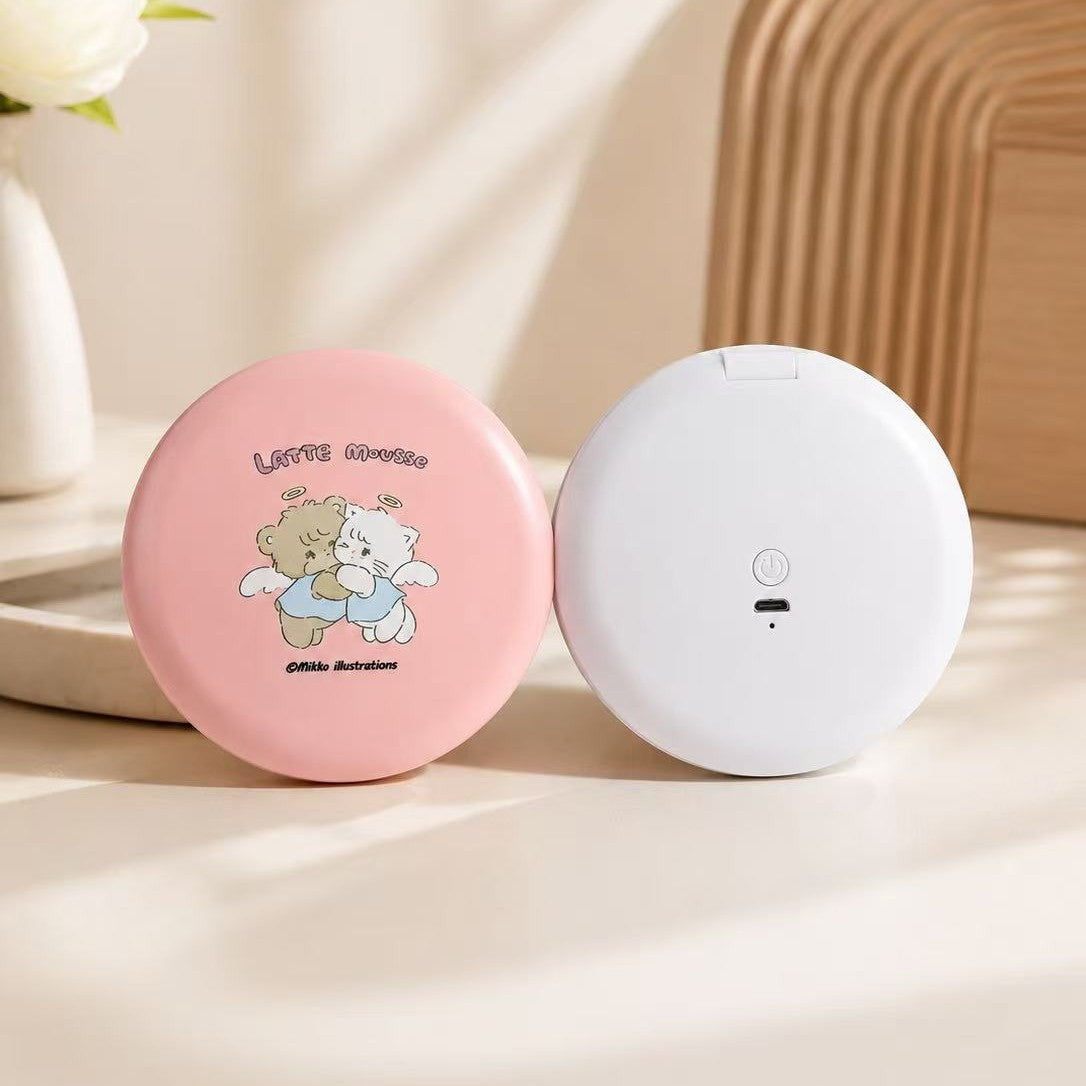 Mikko mini pocket double-sided vanity mirror portable body mirror flip-top vanity mirror small mirror triple magnifying glass