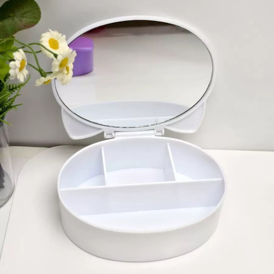 Fish man / Sweet piano storage box High value with mirror storage box Handmade DIY jewelry box Jewelry storage grid box