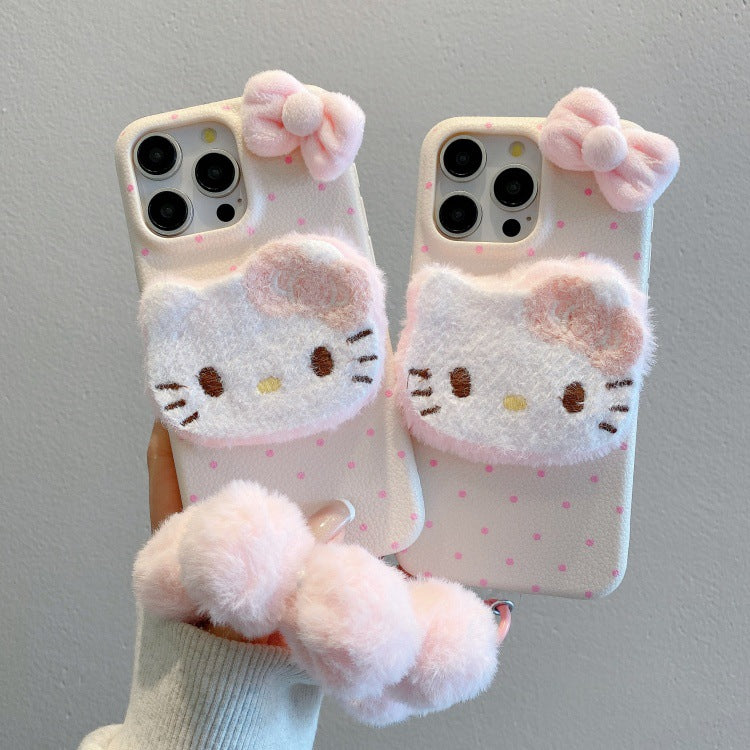 Plush HK mobile phone case for iphone
